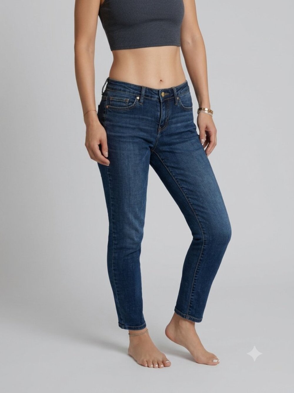 Calvin Klein Blue Skinny Jeans, Ankle High Rise, Size 27 Small